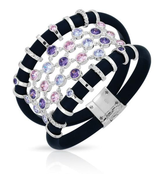 Belle Etoile Lattice Bangle Classic Fine Solid Sterling Silver