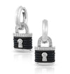 Belle Etoile Lock Earrings Classic Fine Solid Sterling Silver