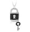 Belle Etoile Lock Pendant Classic Fine Solid Sterling Silver
