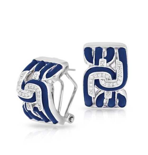 Belle Etoile Nexus Earrings Sterling Silver Pave'