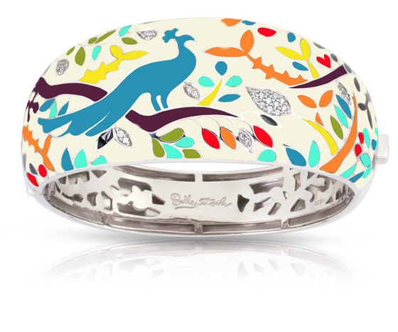 Belle Etoile Peacock Paradise Bangle Classic Fine Solid Sterling Silver