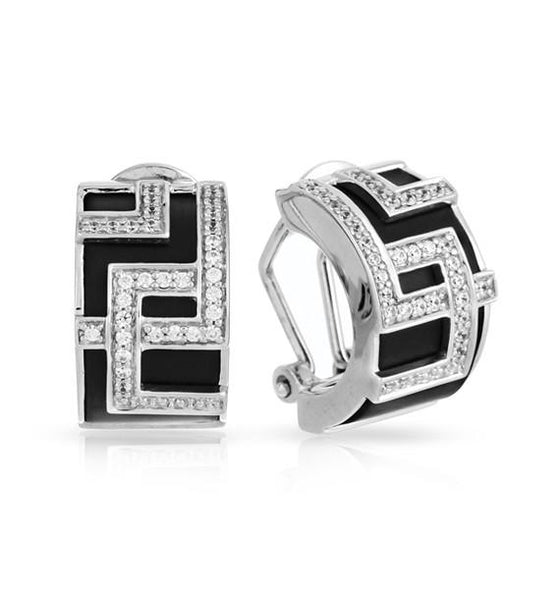 Belle Etoile Piazza Earrings Classic Fine Solid Sterling Silver