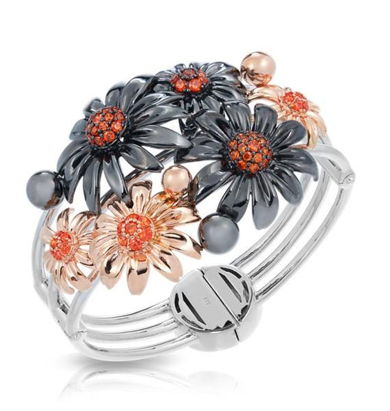 Belle Etoile Posy Bangle Classic Fine Solid Sterling Silver