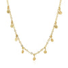 Choker Necklace with Hammered Beads in 14k Yellow Gold - Diamond Designs