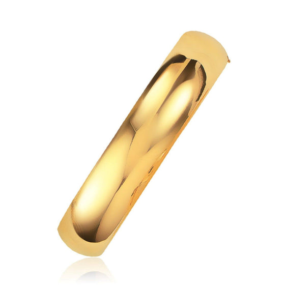 Classic Bangle in 14k Yellow Gold (13.5mm) - Diamond Designs