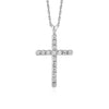 Cross Pendant with Diamonds in Sterling Silver - Diamond Designs