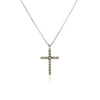 Cross Pendant with Diamonds in Sterling Silver - Diamond Designs