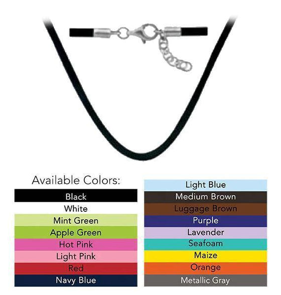 Medium Sedona Bangle, Sedona Pendant, & 18" Black, Orange, and Apple Green Cords - Diamond Designs