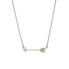 Necklace with Arrow in Sterling Silver - Diamond Designs