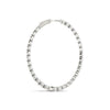 Oval Shape Two Sided Diamond Hoop Earrings in 14k White Gold (2 cttw) - Diamond Designs