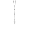 Rosary Chain and Large Bead Necklace in Sterling Silver - Diamond Designs