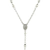 Rosary Chain and Large Bead Necklace in Sterling Silver - Diamond Designs