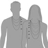 Rosary Chain and Large Bead Necklace in Sterling Silver - Diamond Designs