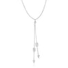 Sterling Silver 18 inch Lariat Necklace with Two Arrows - Diamond Designs