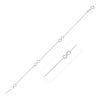 Sterling Silver Anklet with Infinity Symbols - Diamond Designs