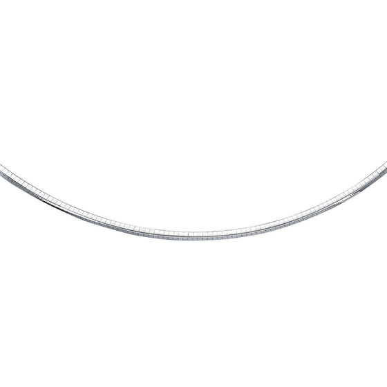 Sterling Silver Classic Omega Chain Necklace (4.0mm) - Diamond Designs