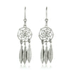 Sterling Silver Dream Catcher Dangle Earrings - Diamond Designs
