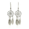 Sterling Silver Dream Catcher Dangle Earrings - Diamond Designs