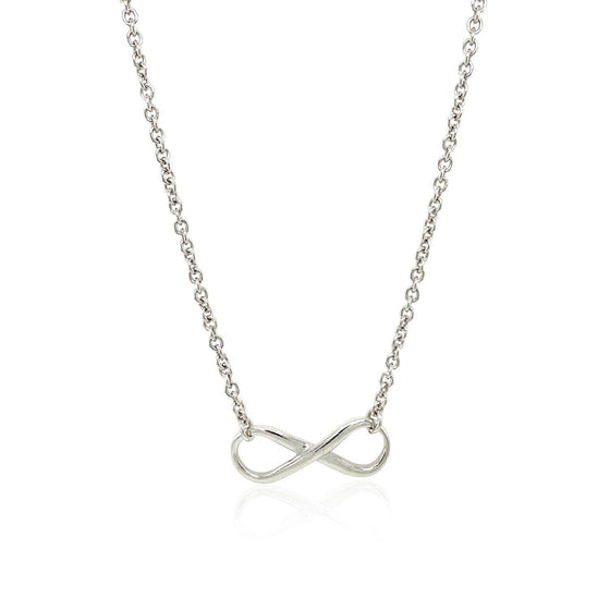 Sterling Silver Infinity Symbol Necklace - Diamond Designs
