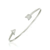 Sterling Silver Polished Arrow Cuff Bangle - Diamond Designs