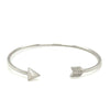 Sterling Silver Polished Arrow Cuff Bangle - Diamond Designs