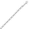 Sterling Silver Polished Charm Bracelet with Rhodium Plating - Diamond Designs