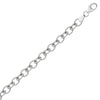 Sterling Silver Rhodium Plated Fancy Charm Bracelet - Diamond Designs