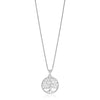 Sterling Silver Round Spiral Motif Tree of Life Necklace - Diamond Designs