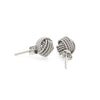 Sterling Silver Textured Love Knot Stud Style Earrings - Diamond Designs