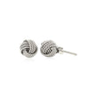 Sterling Silver Textured Love Knot Stud Style Earrings - Diamond Designs