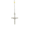 Three Toned Rosary Chain and Bead Necklace in Sterling Silver - Diamond Designs